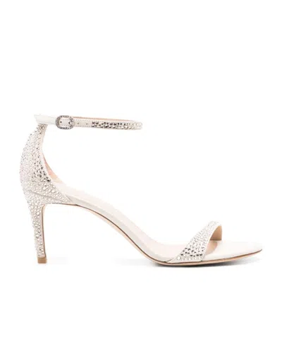 Stuart Weitzman Open-toe High-heeled Sandals In White