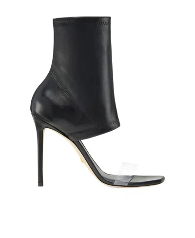 Stuart Weitzman Open-toed High-heeled Sandals In Black
