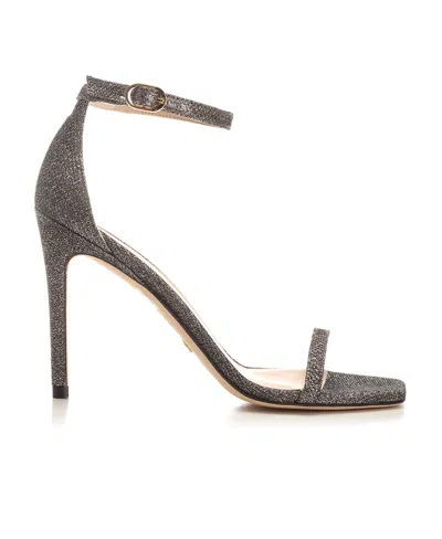 Stuart Weitzman Open-toed High-heeled Sandals In Black