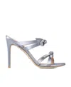 Stuart Weitzman Open-toed High-heeled Sandals In Gray