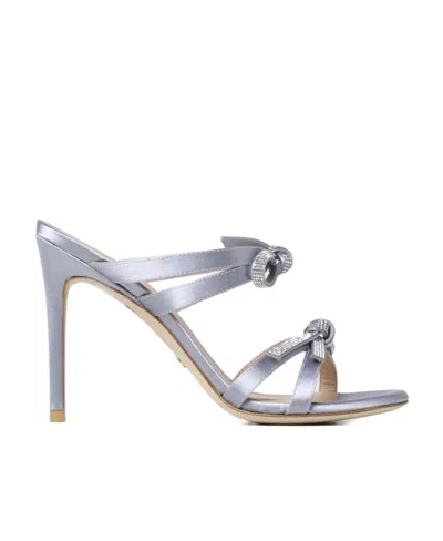 Stuart Weitzman Open-toed High-heeled Sandals In Gray