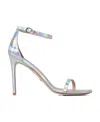 Stuart Weitzman Open-toed High-heeled Sandals In Gray
