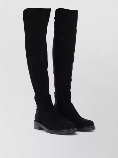 Stuart Weitzman Over The Knee Block Heel Boots In Black