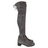 Stuart Weitzman Suede Lowland Thigh High Boots In Grey