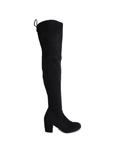 Pre-owned Stuart Weitzman Over-the-knee Heeled Boots In Black