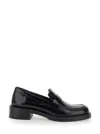 Stuart Weitzman 'palmer' Black Slip-on Loafers In Patent Leather Woman