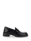 Stuart Weitzman 'palmer' Black Slip-on Loafers In Patent Leather Woman In Black