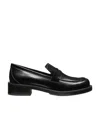 Stuart Weitzman Palmer Bicolor Penny Loafers In Black