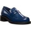 Stuart Weitzman Palmer Bold Loafer In Indigo.