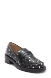 Stuart Weitzman Palmer Bold Stud Loafer In Black