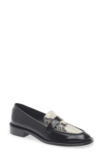 Stuart Weitzman Palmer Snakeskin Embossed Loafer In Multi