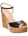 STUART WEITZMAN STUART WEITZMAN PALMINA LEATHER WEDGE SANDAL