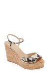 Stuart Weitzman Palmina Platform Wedge Sandal In Cream/oat