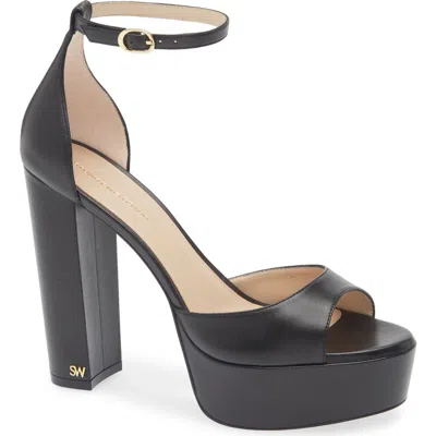 Stuart Weitzman Pamela Platform Sandal In Black