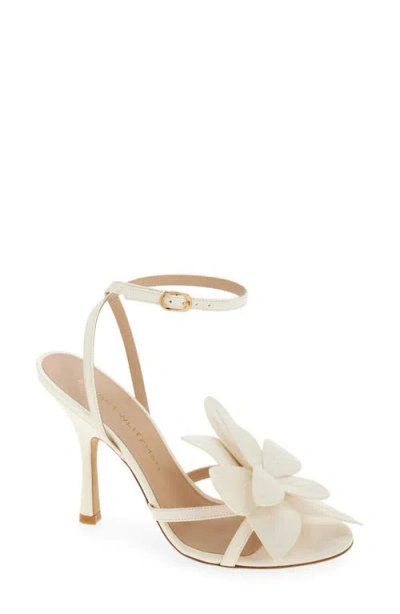 Stuart Weitzman Paradise 100 Ankle Strap Sandal In Cream