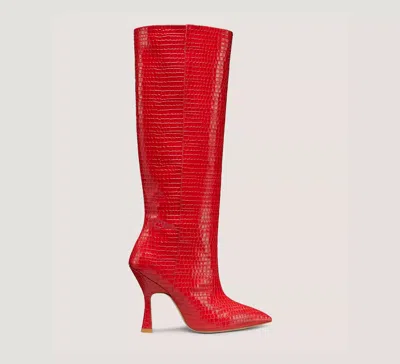 Stuart Weitzman Parton 100 Boot The Sw Outlet In Lipstick Red