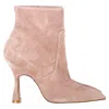 Stuart Weitzman Parton Ankle Boots In Pink Suede