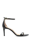 Stuart Weitzman Heel Buckle Open Toe Sandals