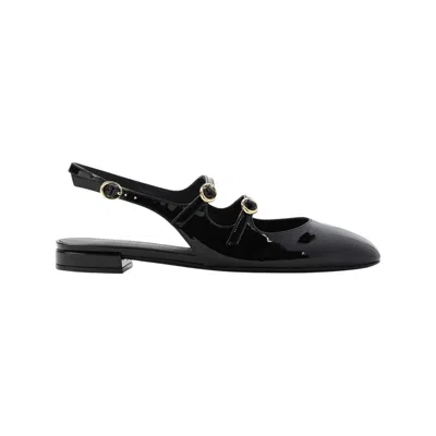 Stuart Weitzman Patent Leather Ballerinas In Black