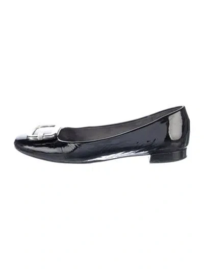 Pre-owned Stuart Weitzman Patent Leather Ballet Flats In Blue
