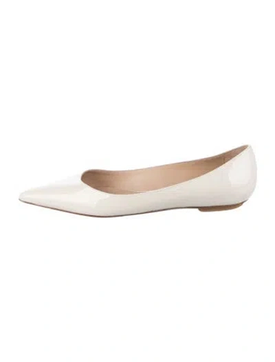 Pre-owned Stuart Weitzman Patent Leather Ballet Flats In Neutral