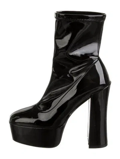 Pre-owned Stuart Weitzman Patent Leather Boots In Black