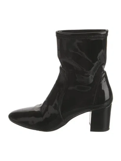 Pre-owned Stuart Weitzman Patent Leather Boots In Black