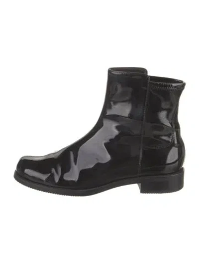 Pre-owned Stuart Weitzman Patent Leather Boots In Black