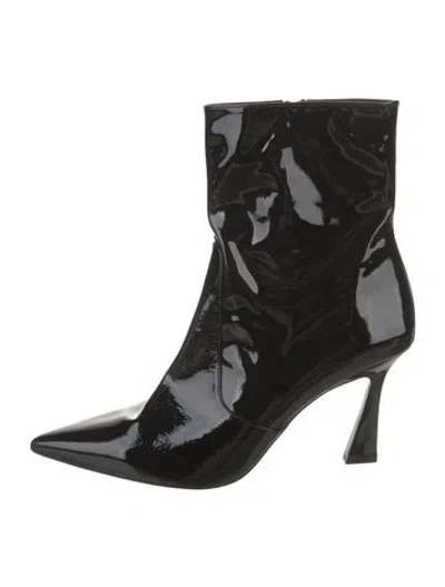 Pre-owned Stuart Weitzman Patent Leather Boots In Black