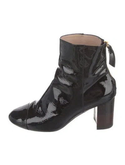 Pre-owned Stuart Weitzman Patent Leather Boots In Black