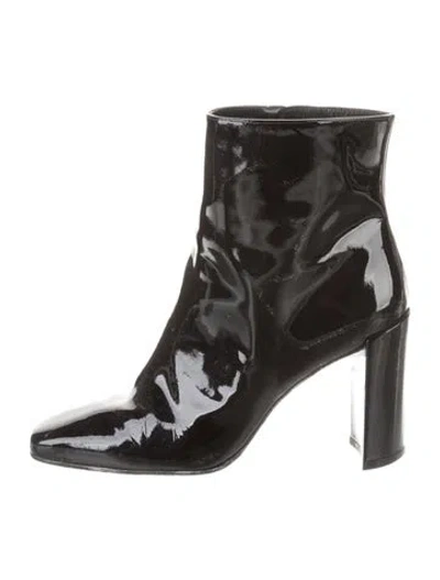 Pre-owned Stuart Weitzman Patent Leather Boots In Black