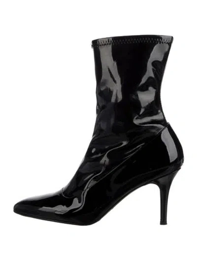 Pre-owned Stuart Weitzman Patent Leather Boots In Black