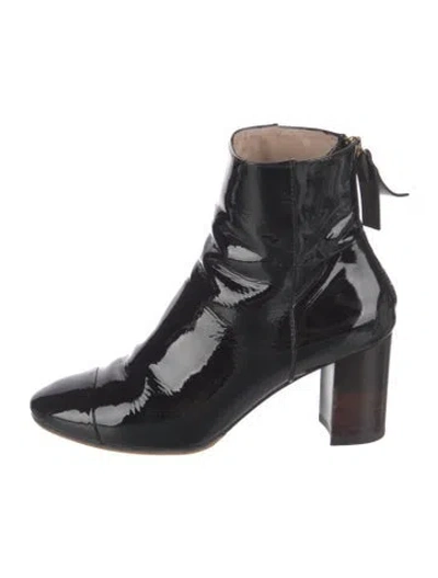 Pre-owned Stuart Weitzman Patent Leather Boots In Black