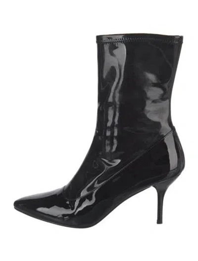 Pre-owned Stuart Weitzman Patent Leather Boots In Black