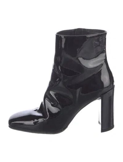 Pre-owned Stuart Weitzman Patent Leather Boots In Black