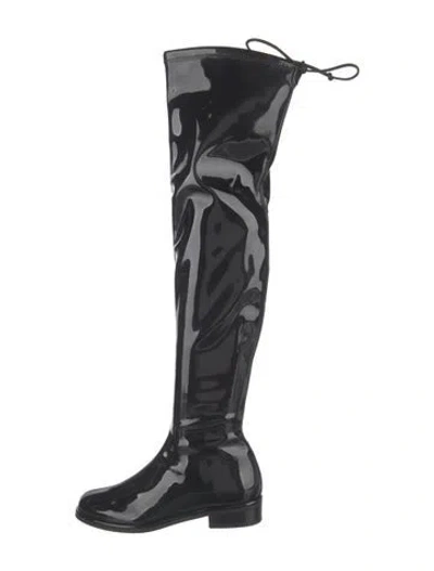 Pre-owned Stuart Weitzman Patent Leather Boots In Black