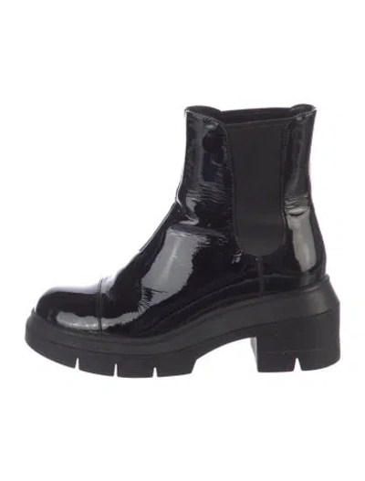Pre-owned Stuart Weitzman Patent Leather Chelsea Boots In Multi