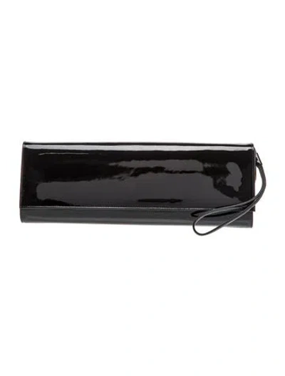 Pre-owned Stuart Weitzman Patent Leather Clutch In Black