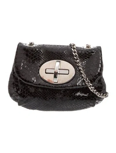 Pre-owned Stuart Weitzman Patent Leather Crossbody Bag In Black