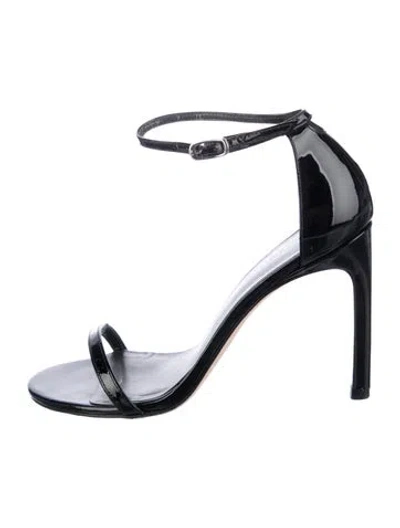 Pre-owned Stuart Weitzman Patent Leather D'orsay Pumps In Black