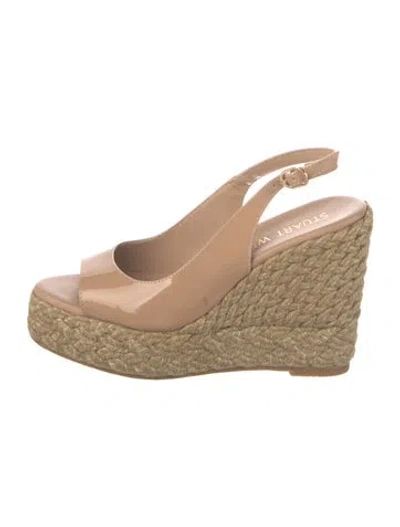 Pre-owned Stuart Weitzman Patent Leather Espadrilles In Neutral