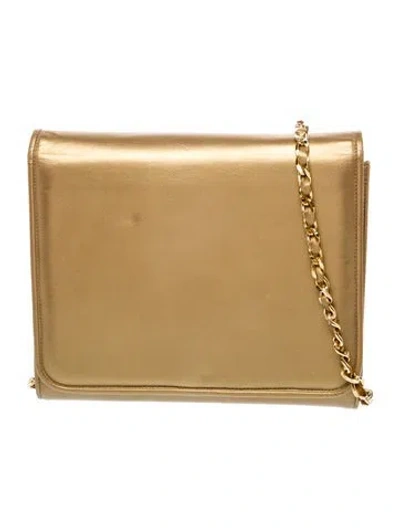 Pre-owned Stuart Weitzman Patent Leather Evening Bag In Neutral