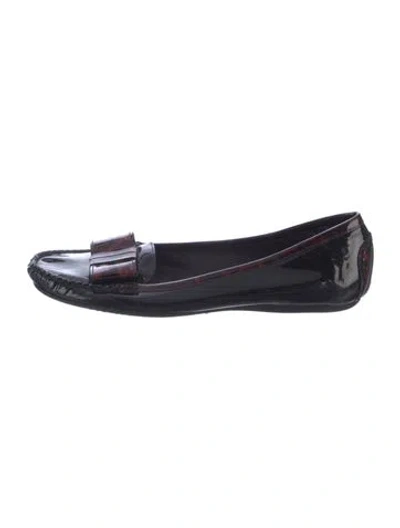 Pre-owned Stuart Weitzman Patent Leather Flats In Blue