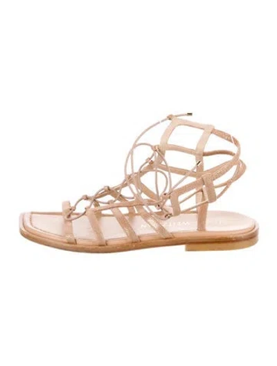 Pre-owned Stuart Weitzman Patent Leather Gladiator Sandals