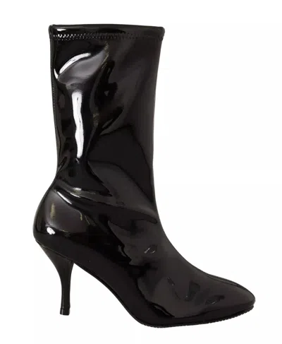 Pre-owned Stuart Weitzman Patent Leather High Heels Boots Women's Shoes ()