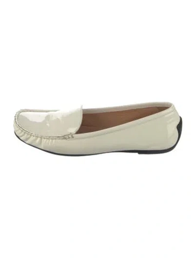 Pre-owned Stuart Weitzman Patent Leather Loafers In Neutral