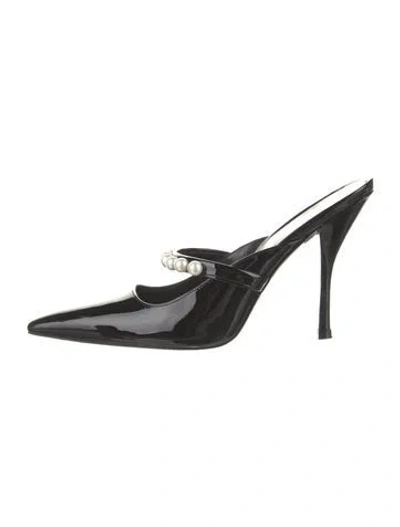 Pre-owned Stuart Weitzman Patent Leather Mules In Multi