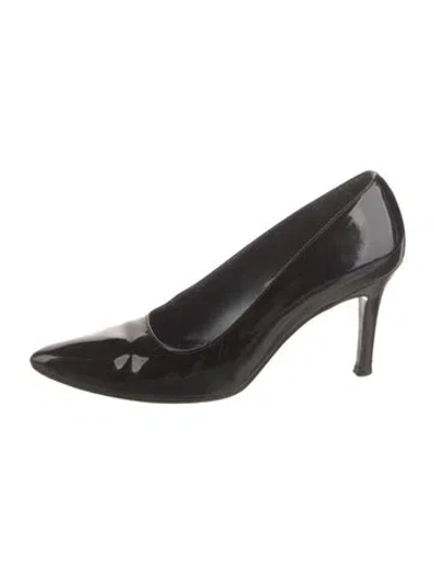 Pre-owned Stuart Weitzman Patent Leather Pumps In Black