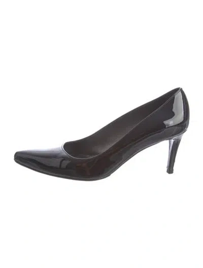 Pre-owned Stuart Weitzman Patent Leather Pumps In Black