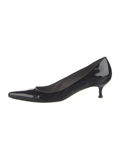 Pre-owned Stuart Weitzman Patent Leather Pumps In Black